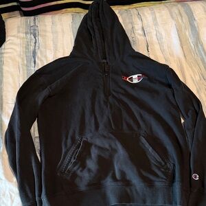 Champion Men's Black Zip-Up Sweater